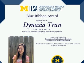 2021 UROP Spring Symposium Blue Ribbon IG 1 